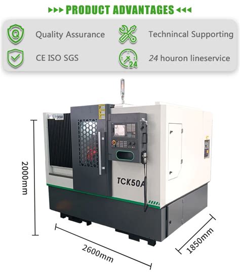 Fanuc Cnc Lathe Tck50a High Speed Taiwan Linear Rail Inclined Bed