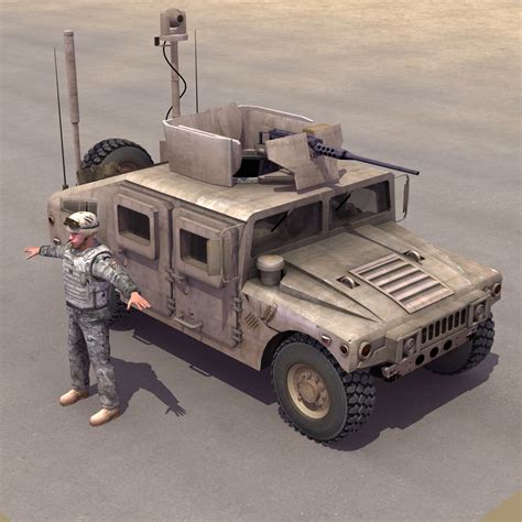 3d model m1114 hmmwv driver