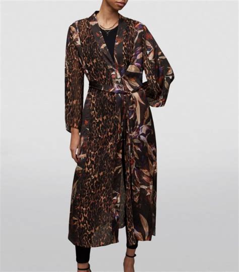 Womens Allsaints Brown Printed Elsa Kimono Harrods Uk