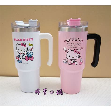 正版授權 三麗鷗 Hello Kitty 布丁狗 把手吸管杯 冰霸杯 把手冰霸杯 蝦皮購物