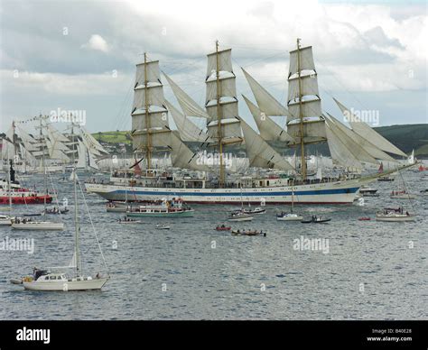 Mexican Masted Barque Cuauhtemoc Russian Ship Mir In The Parade Of