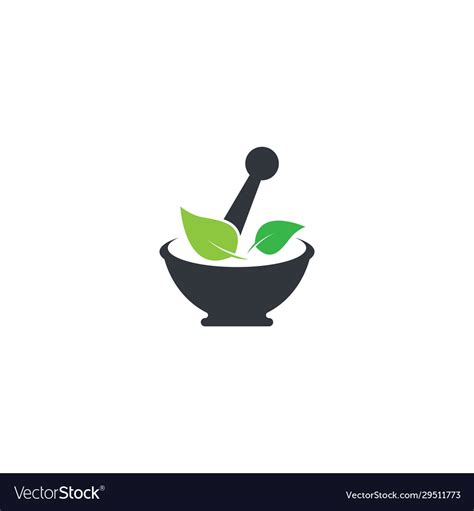 Herbal medicine logo icon Royalty Free Vector Image