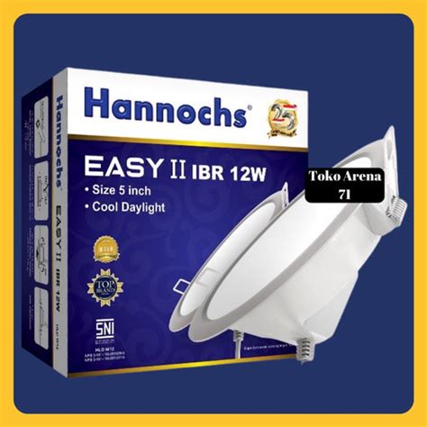 Jual Lampu Hannochs Downlight Led Easy Ii W Watt Ibr Bulat Cahaya