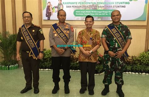 Dandim Kapolres Dan Kajari PPU Jadi Bapak Asuh Anak Stunting