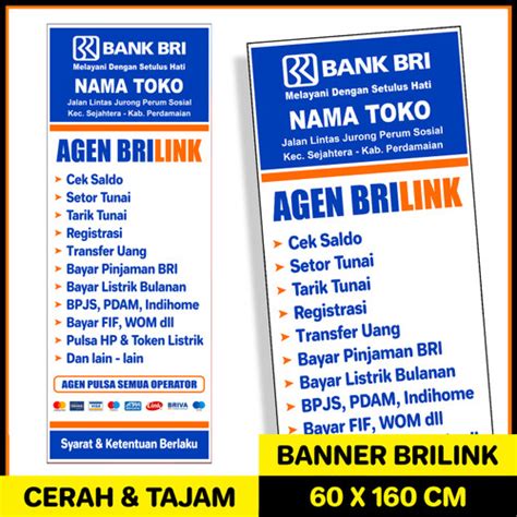 Jual Spanduk Agen Bank Bri Brilink X Banner Terbaru Kab Jombang