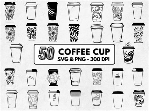 Coffee Cup Svg Bundle Coffee Cup Silhouette Coffee Mug Clipart Png