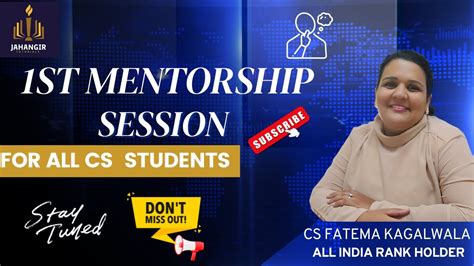 St Mentorship Session By Cs Fatema Kagalwala All India Ranker On