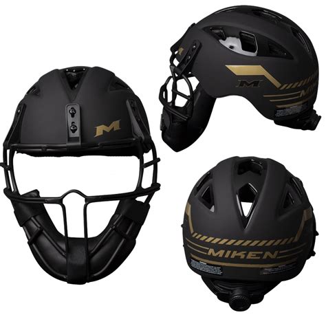 Miken Gold Slowpitch Softball Pitchers Helmet Mask – Limited Edition ...