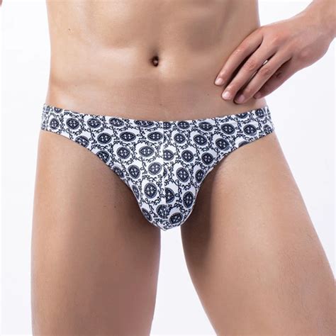 Culotte Bikini Taille Basse Pour Hommes Culotte Imprim E Sexy Poudres