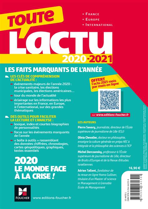 Toute l actu 2020 Sujets et chiffres clefs de l actualité 2021 mois