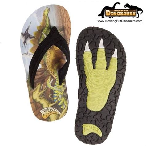 Dinosoles Dinoflipflopasaurs Dinosaur Sandals With Dino Footprints