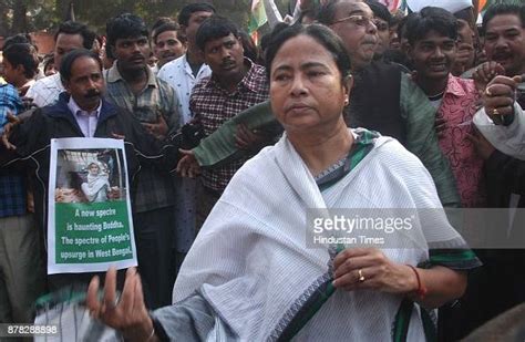 Trinamool Congress Party President Mamta Banerjee During An Anti West