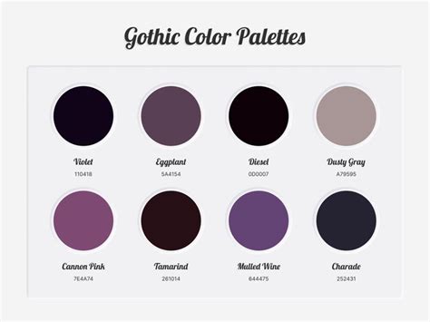 Gothic Color Palettes In 2023 Hex Color Palette Dark Color Palette