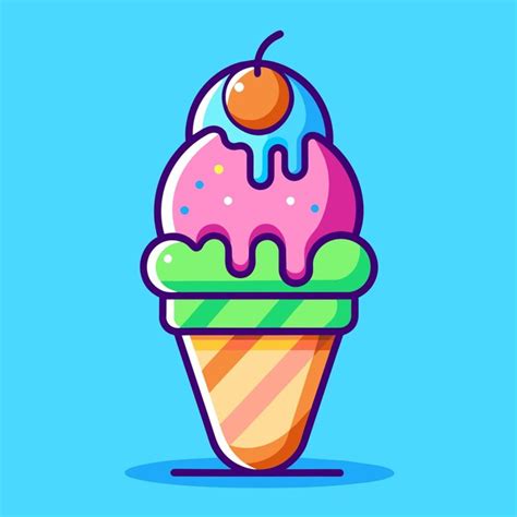 Premium Vector Ice Cream Vector Illustration