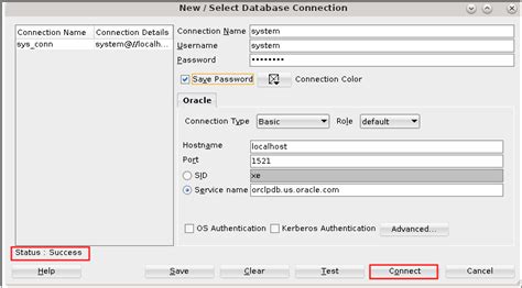 Create A Database Connection Using Sql Developer