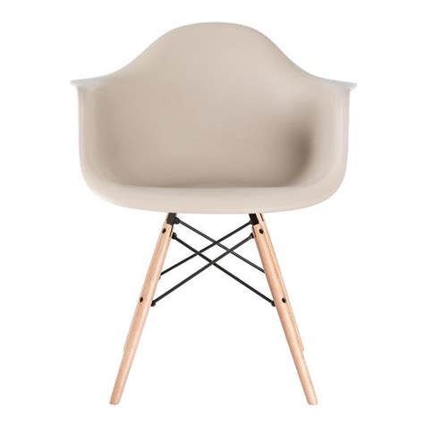 Kit Cadeiras Charles Eames Eiffel Bra Os Daw Nude Bege Madeira Clara Madeiramadeira