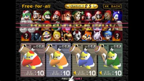 Giant King Dedede Showdown 25 Stock Lv 10 CPUs Smash Remix 1 3 0