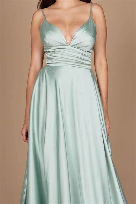 Navy Dylan & Davids Long Spaghetti Strap Prom Formal Gown - Formal