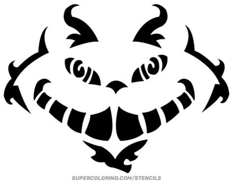 Stencil of Cheshire Cat | Free Printable Papercraft Templates