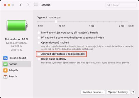 Macos Monterey Jak Aktivovat Zobrazen Stavu Baterie V Horn Li T