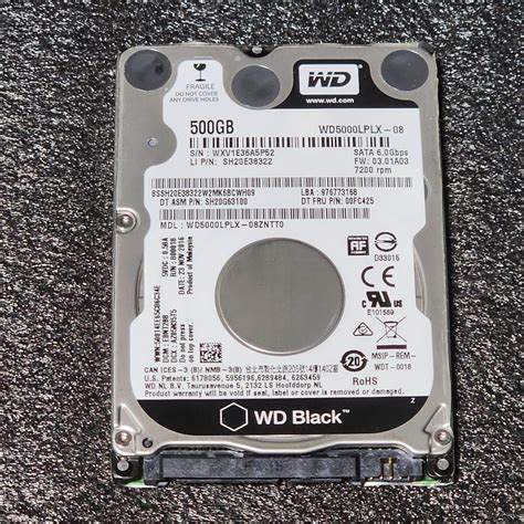 Yahoo!オークション - WesternDigtal WD Black WD5000LPLX-08ZNTT0 500...