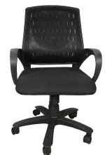 Buy Rajpura Black Black Fabric Medium Back Revolving Chair With Centre