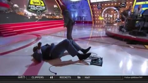 Shaquille Oneal Takes Epic Tumble On Set Of Inside The Nba The