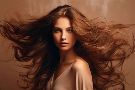 Premium AI Image Portrait Of A Beautiful Woman With Long Wavy