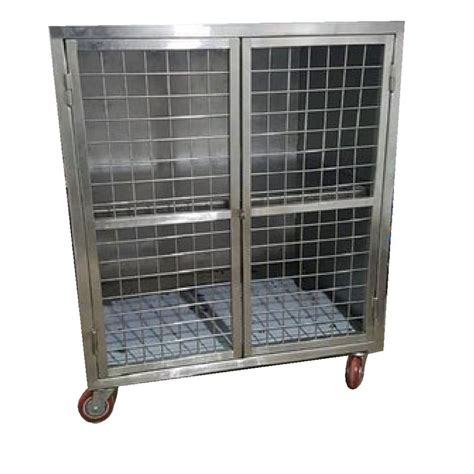 Stainless Steel Cage Trolley For Material Handling Load Capacity