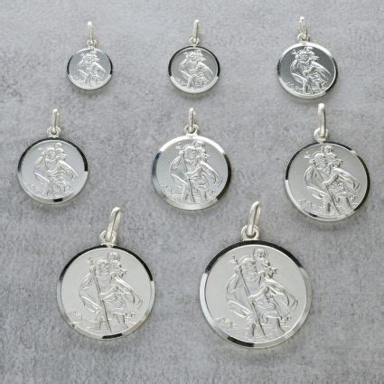 Sterling Silver St Christopher Pendant With Optional Engraving Chain