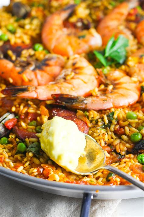 Seafood Paella With Saffron Aioli Platingsandpairings