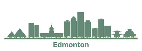 Abstract Edmonton Canada City Skyline with Color Buildings. 25388668 ...