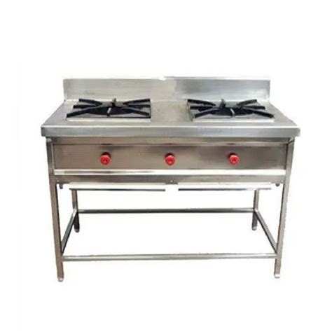 Silver Color Stainless Steel Two Burner Gas Range At Rs In Mumbai