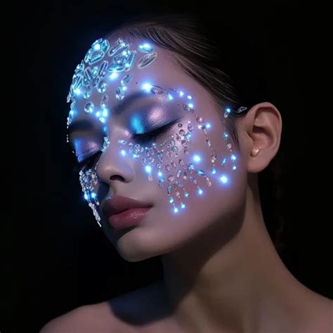 Shine Bright Like A Diamond With Noctilucent Face Jewels Temporary