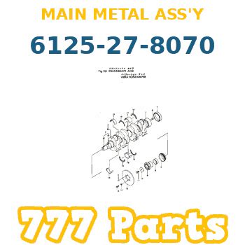 6125 27 8070 Komatsu MAIN METAL ASS Y