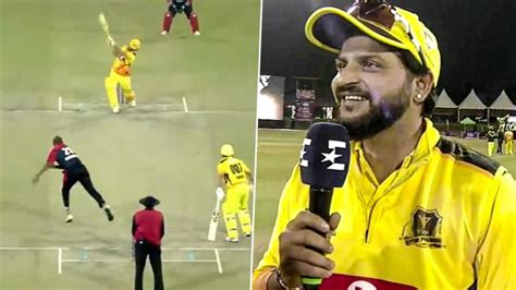 Suresh Raina Rolls Back The Clock Hits Three Sixes During Vvip Uttar