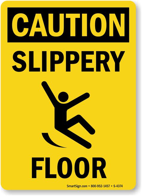 Slippery Floor With Graphic Sign Sku S Mysafetysign