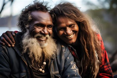 Premium AI Image | Cultural Connection Australian Indigenous Duo in the ...