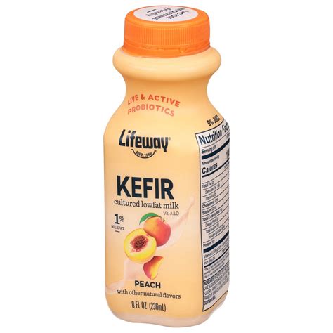 Lifeway Lowfat Peach Real Kefir Cultured Milk Smoothie 8 Fl Oz Shipt