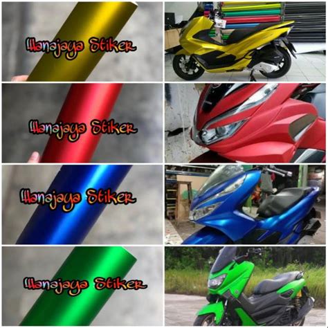 Jual Skotlet Motor Metalik Doff Sticker Skotlet Motor Metalic Doff