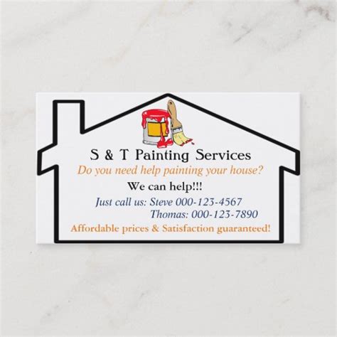 House Painting Services Business Card Template | Zazzle.com