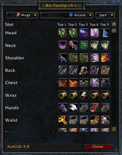 Bis Tooltip World Of Warcraft Addons Curseforge