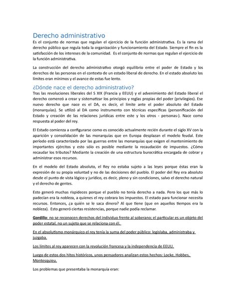 Resumen Administrativo Final Derecho Administrativo Es El Conjunto De