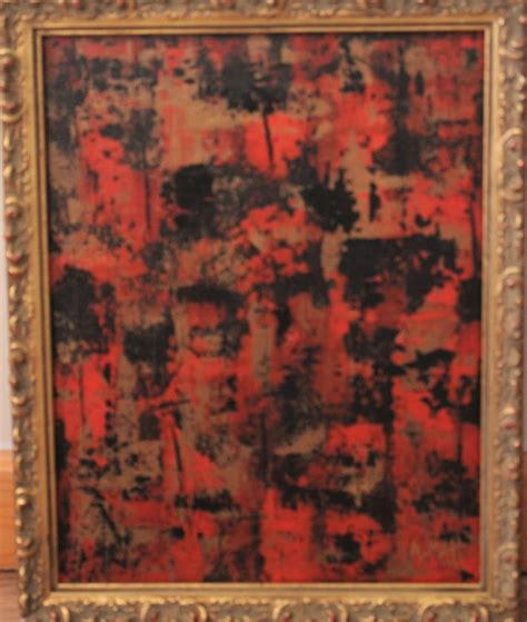 red/gold/black abstract from the collection of BARE Walls | Artwork Archive