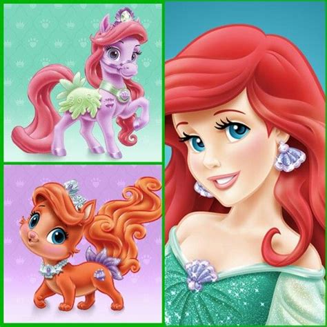 Ariel With Seashell Pony And Treasure Kitten Disney Palace Pets