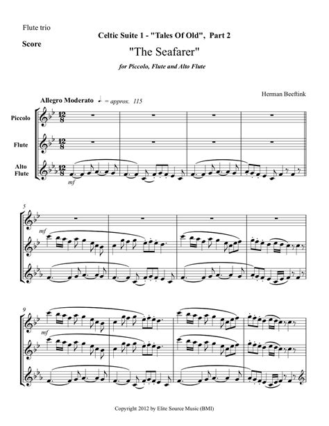 THE SEAFARER | Flute Trio (Piccolo, Flute, and Alto Flute) | by Herman – Herman Beeftink - Composer