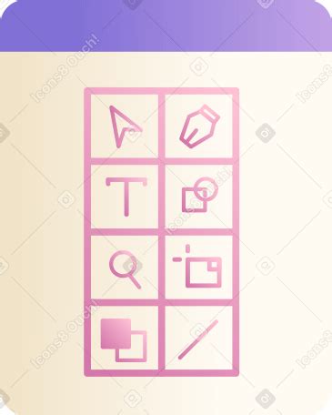 Toolbar Illustration in PNG, SVG