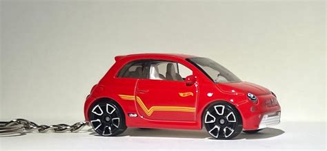 Hot Wheels Fiat 500e Redkeychain Etsy