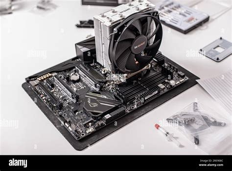 Motherboard Asus Rog Crosshair Vii Hero With Installed Cooler Be Quiet And Ram Kingston Ddr4