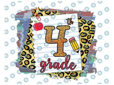 First Day Of School Back To School Fourth Grade Leopard Clip Art